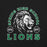 Close-up view of Spring High School Lions Black Premium Unisex T-shirt 205