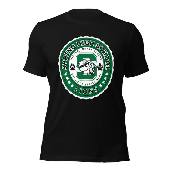 Spring High School Lions Black Premium Unisex T-shirt 216