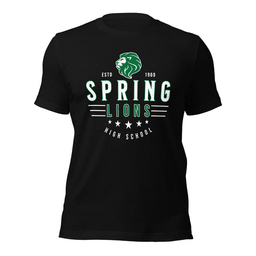 Spring High School Lions Black Premium Unisex T-shirt 217