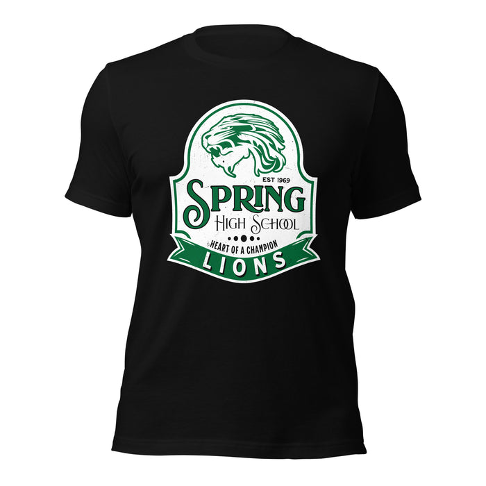 Spring High School Lions Black Premium Unisex T-shirt 219