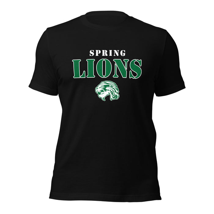 Spring High School Lions Black Premium Unisex T-shirt 222