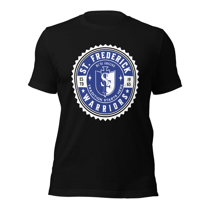 St. Frederick High School Warriors Black Premium Unisex T-shirt 203