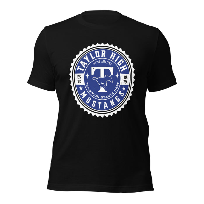 Taylor High School Mustangs Black Premium Unisex T-shirt 203