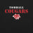 Close-up view of Tomball High School Cougars Black Premium Unisex T-shirt 222