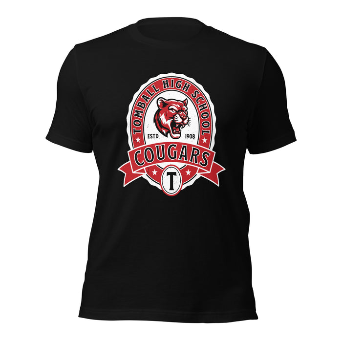 Tomball High School Cougars Black Premium Unisex T-shirt 212