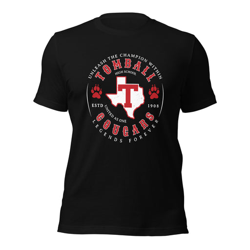 Tomball High School Cougars Black Premium Unisex T-shirt 214