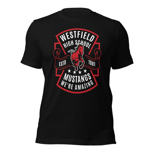 Westfield High School Mustangs Black Premium Unisex T-shirt 207