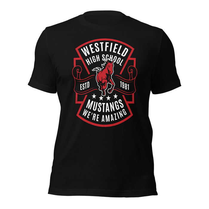 Westfield High School Mustangs Black Premium Unisex T-shirt 207