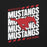 Close-up view of Westfield High School Mustangs Black Premium Unisex T-shirt 223