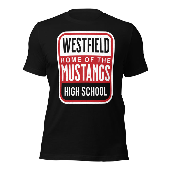 Westfield High School Mustangs Black Premium Unisex T-shirt 001