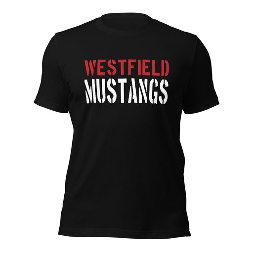 Westfield High School Mustangs Black Premium Unisex T-shirt 017