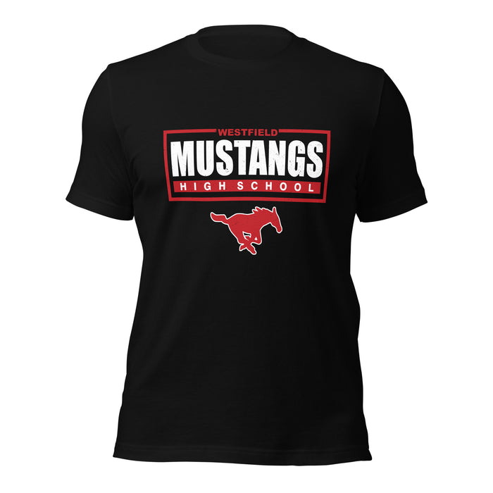 Westfield High School Mustangs Black Premium Unisex T-shirt 049