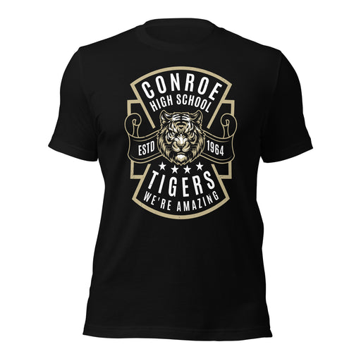 Conroe High School Tigers Black Premium Unisex T-shirt 207