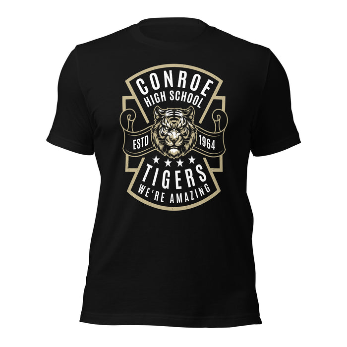 Conroe High School Tigers Black Premium Unisex T-shirt 207