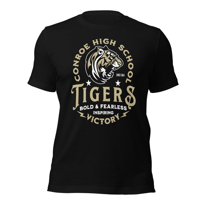 Conroe High School Tigers Black Premium Unisex T-shirt 206