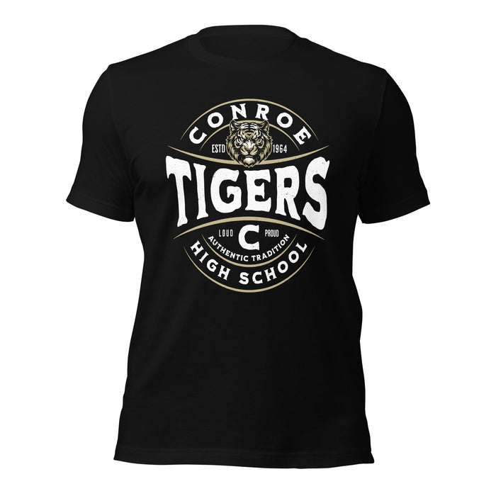 Conroe High School Tigers Black Premium Unisex T-shirt 218