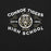 Close-up view of Conroe High School Tigers Black Premium Unisex T-shirt 230