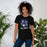 Woman wearing Dekaney High School Wildcats Black Premium Unisex T-shirt 205