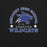 Close-up view of Dekaney High School Wildcats Black Premium Unisex T-shirt 208