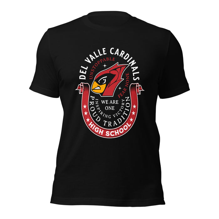 Del Valle High School Cardinals Black Premium Unisex T-shirt 229