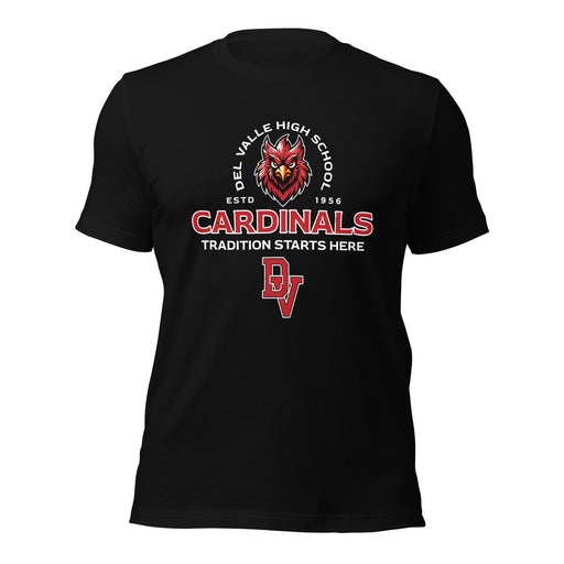 Del Valle High School Cardinals Black Premium Unisex T-shirt 222