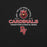 Close-up view of Del Valle High School Cardinals Black Premium Unisex T-shirt 222
