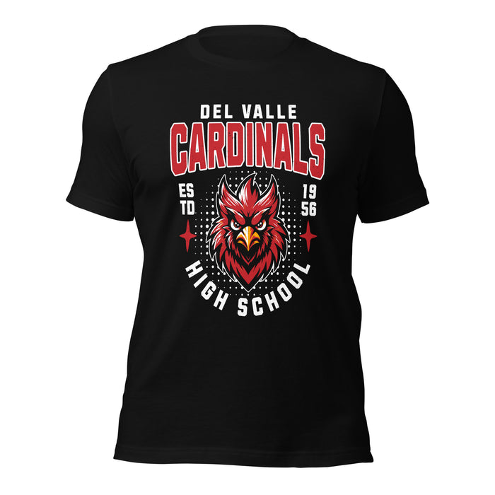 Del Valle High School Cardinals Black Premium Unisex T-shirt 204