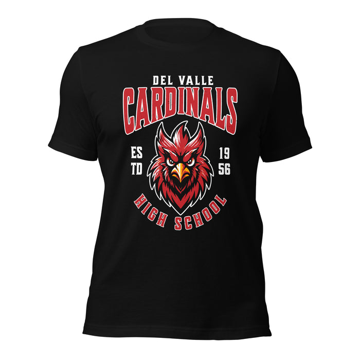 Del Valle High School Cardinals Black Premium Unisex T-shirt 213