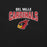 Close-up view of Del Valle High School Cardinals Black Premium Unisex T-shirt 234