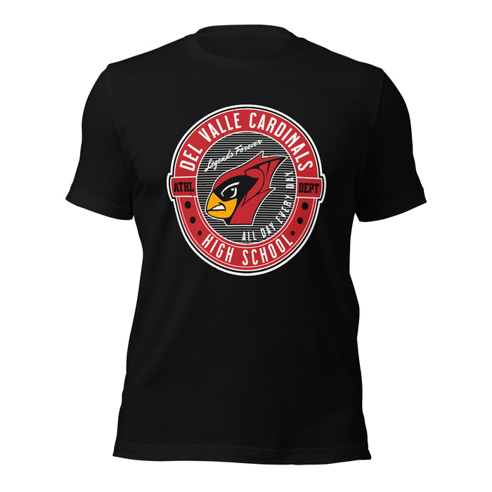 Del Valle High School Cardinals Black Premium Unisex T-shirt 224