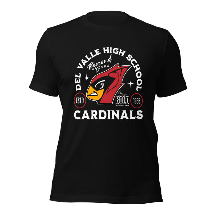 Del Valle High School Cardinals Black Premium Unisex T-shirt 208