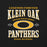Close-up view of Klein Oak High School Panthers Premium Black Unisex T-shirt 230