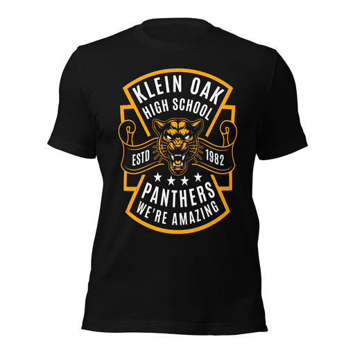 Klein Oak High School Panthers Premium Black Unisex T-shirt 207