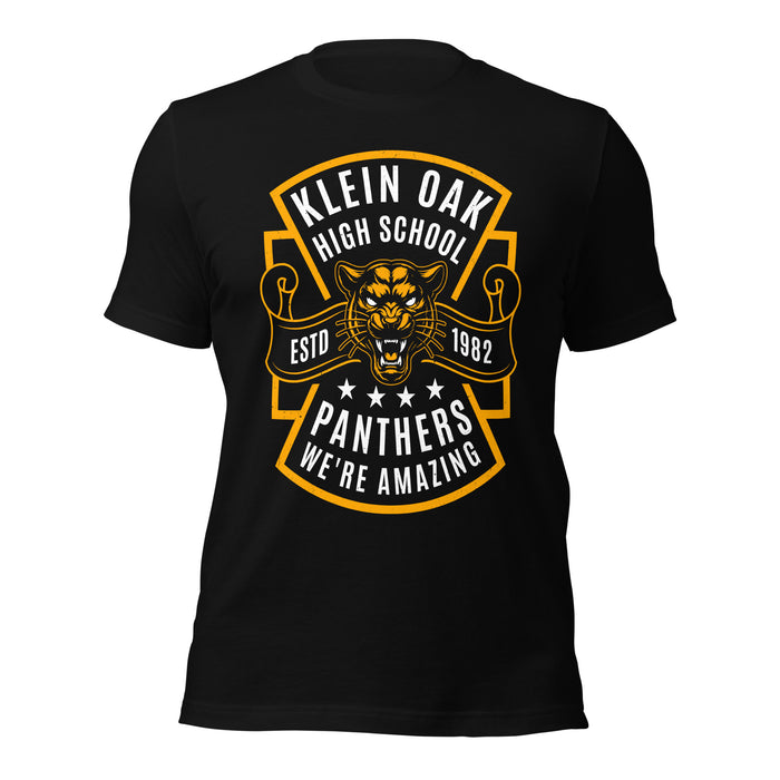 Klein Oak High School Panthers Premium Black Unisex T-shirt 207