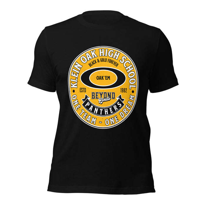 Klein Oak High School Panthers Premium Black Unisex T-shirt 215