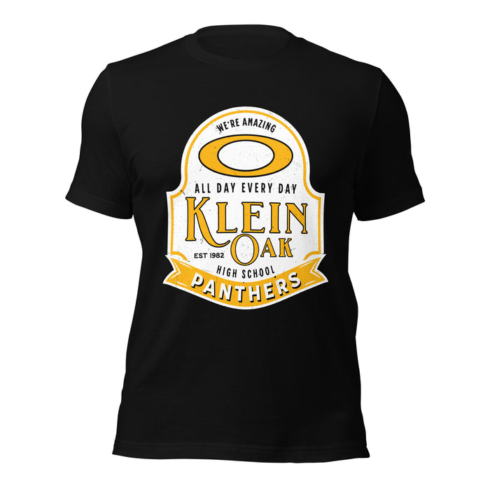 Klein Oak High School Panthers Premium Black Unisex T-shirt 219