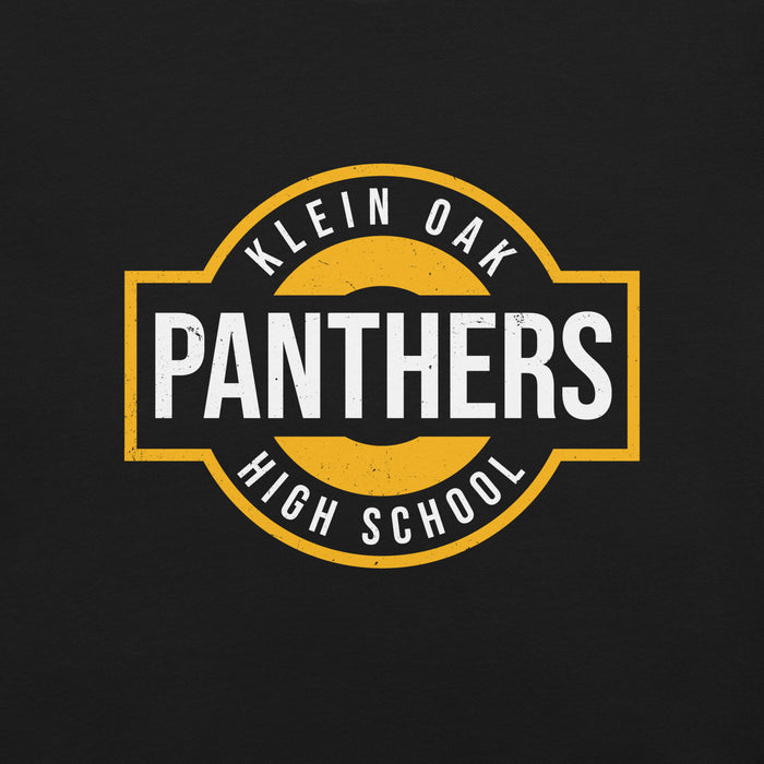 Back view of Klein Oak High School Panthers Premium Black Unisex T-shirt 011