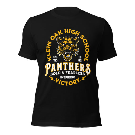 Klein Oak High School Panthers Premium Black Unisex T-shirt 206