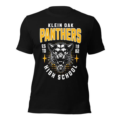 Klein Oak High School Panthers Premium Black Unisex T-shirt 204