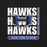 Close-up view of Hebron High School Hawks Black Premium Unisex T-shirt 235