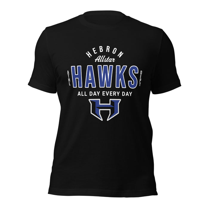 Hebron High School Hawks Black Premium Unisex T-shirt 040