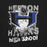 Close-up view of Hebron High School Hawks Black Premium Unisex T-shirt 205