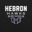 Close-up view of Hebron High School Hawks Black Premium Unisex T-shirt 003