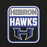Close-up view of Hebron High School Hawks Black Premium Unisex T-shirt 001