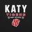 Close-up view of Katy High School Tigers Black Premium Unisex T-shirt 003