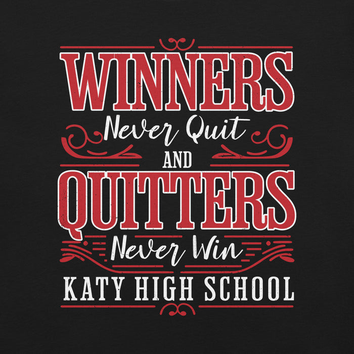Close-up view of Katy High School Tigers Black Premium Unisex T-shirt 237