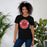 Woman wearing Lake Travis High School Cavaliers Black Premium Unisex T-shirt 239