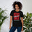 Woman wearing Lake Travis High School Cavaliers Black Premium Unisex T-shirt 241