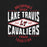 Close-up view of Lake Travis High School Cavaliers Black Premium Unisex T-shirt 210