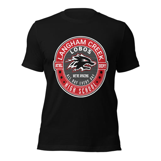 Langham Creek High School Lobos Black Premium Unisex T-shirt 224